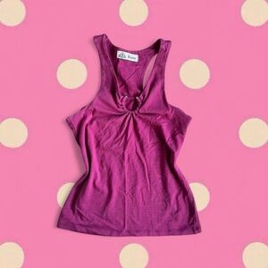 B.love Magenta Ring-Front Tank Top